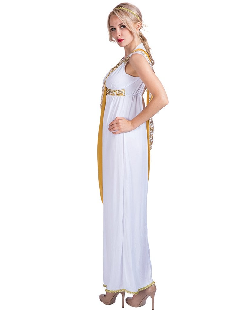 EraSpooky Women's Roman Lady Greek Goddess Costume(White, OneSize) - Image 3